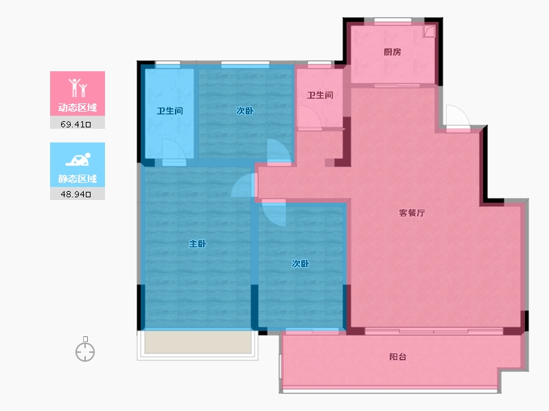 河南省-安阳市-兰亭华府-110.16-户型库-动静分区