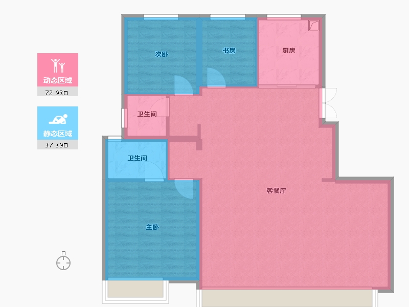 内蒙古自治区-通辽市-九里卿和-114.78-户型库-动静分区