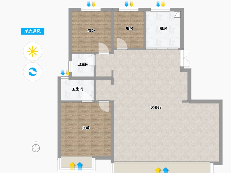 内蒙古自治区-通辽市-九里卿和-114.78-户型库-采光通风