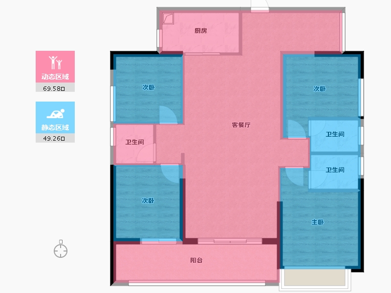 广东省-揭阳市-华泰豪庭-125.60-户型库-动静分区