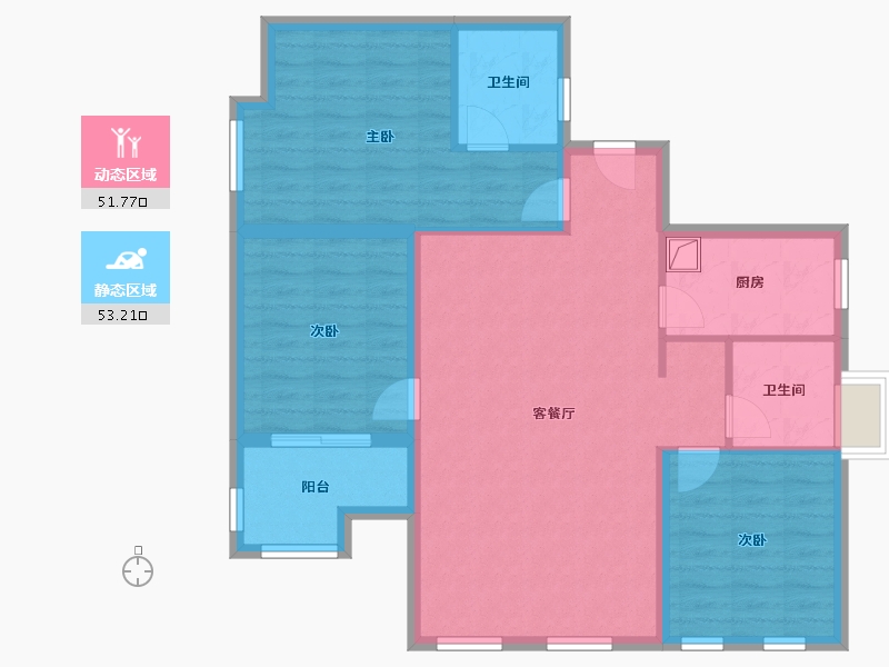 福建省-厦门市-会展嘉园-94.40-户型库-动静分区