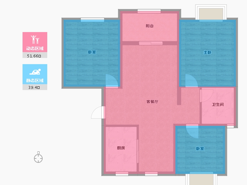 江苏省-盐城市-锦盛豪庭-108.00-户型库-动静分区