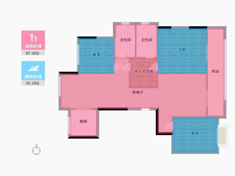 浙江省-丽水市-香城园-120.00-户型库-动静分区