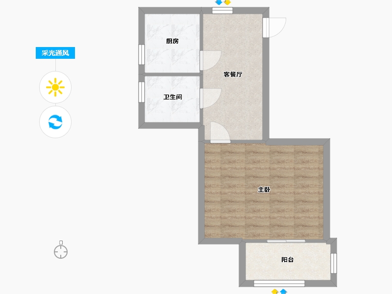 上海-上海市-曹杨花苑-45.00-户型库-采光通风