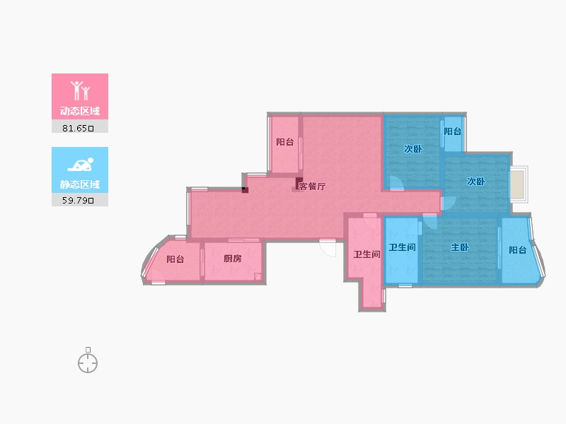 浙江省-温州市-长盛嘉园-126.00-户型库-动静分区