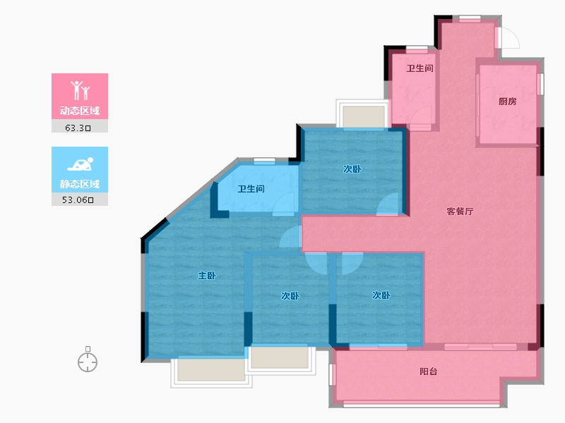 江西省-赣州市-七里春风-104.80-户型库-动静分区