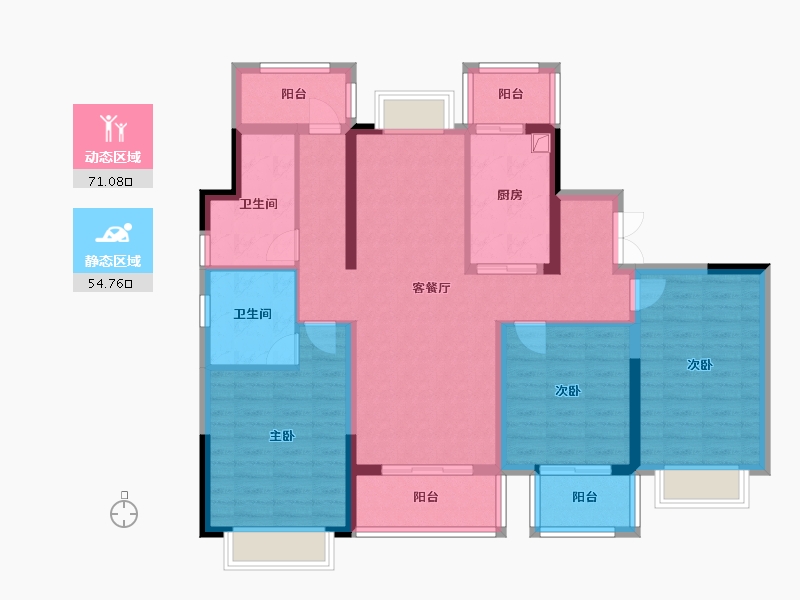 江苏省-南京市-世茂城品-112.00-户型库-动静分区