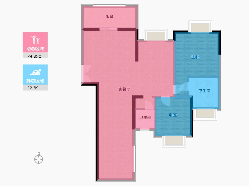 贵州省-黔南布依族苗族自治州-北印象-144.00-户型库-动静分区