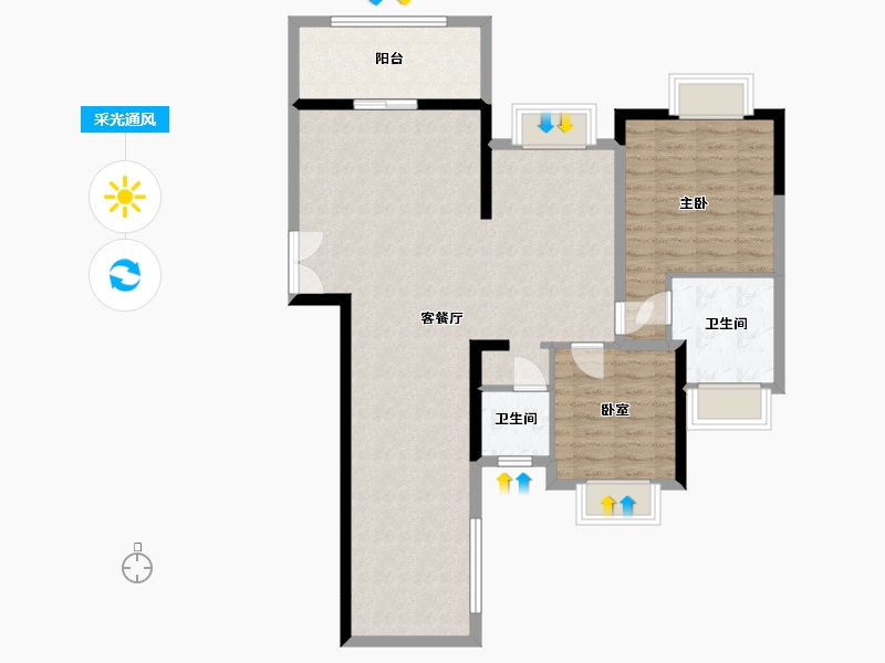 贵州省-黔南布依族苗族自治州-北印象-144.00-户型库-采光通风