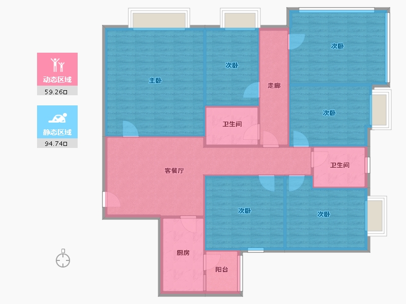 四川省-成都市-芳草地6期-180.00-户型库-动静分区