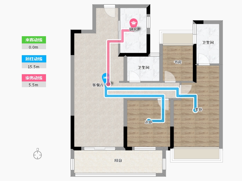 湖北省-神农架林区-壹号院-92.32-户型库-动静线