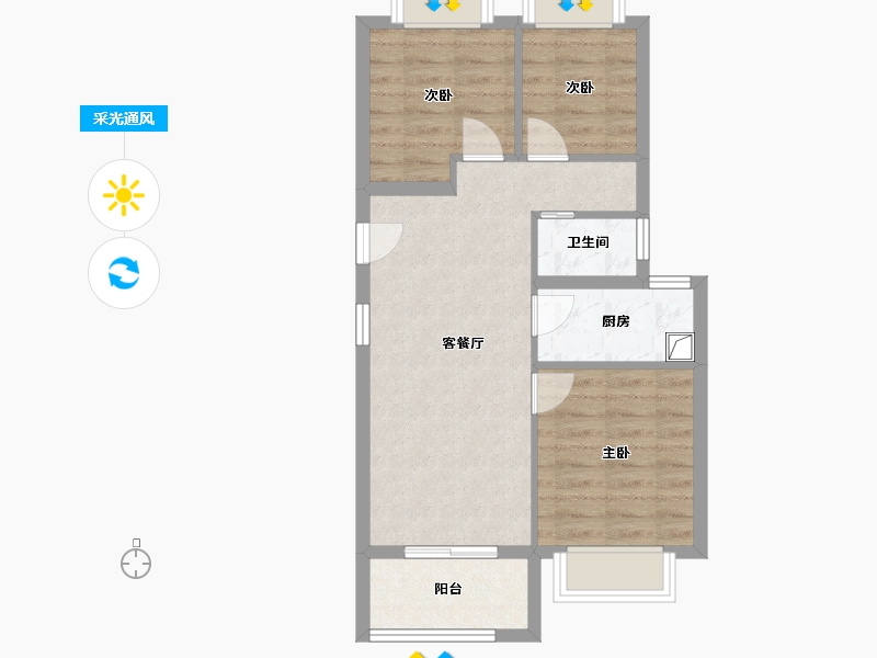 福建省-厦门市-四里社区-67.20-户型库-采光通风