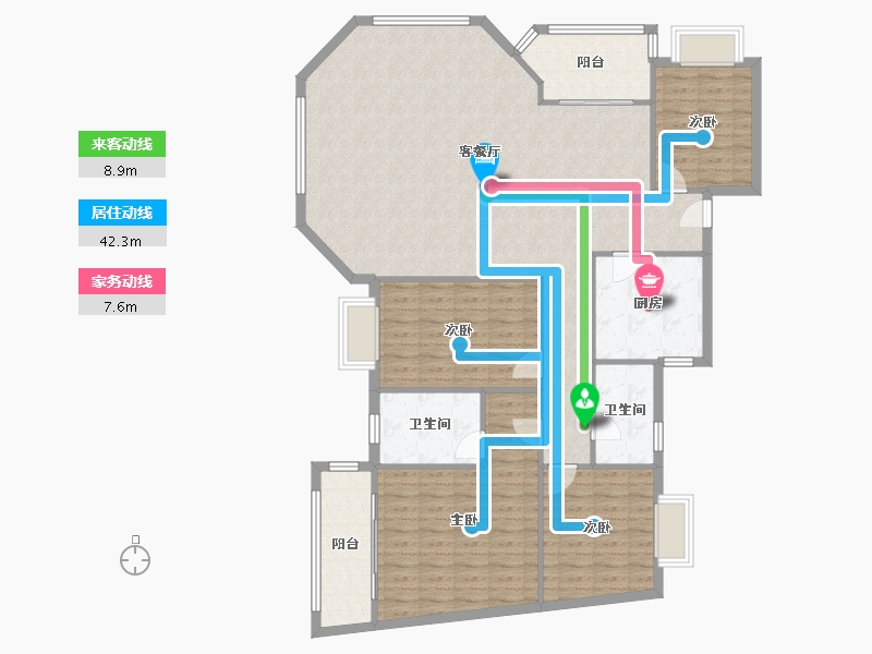 贵州省-贵阳市-松景阁小区-154.42-户型库-动静线