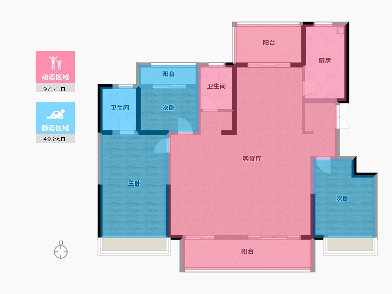 安徽省-宿州市-状元府-132.90-户型库-动静分区