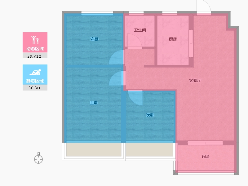 浙江省-杭州市-久境府-73.50-户型库-动静分区