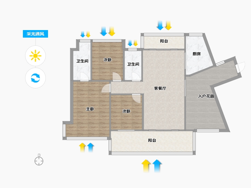 广东省-中山市-逸骏星园-91.03-户型库-采光通风