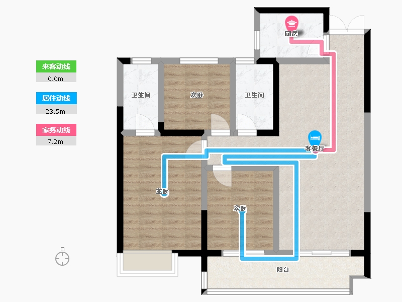 河南省-新乡市-师大怡景-92.80-户型库-动静线