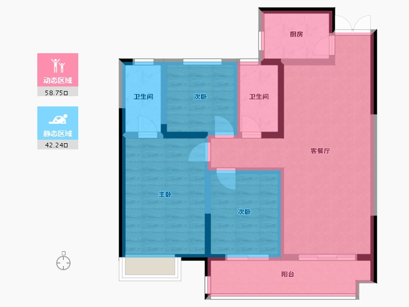 河南省-新乡市-师大怡景-92.80-户型库-动静分区