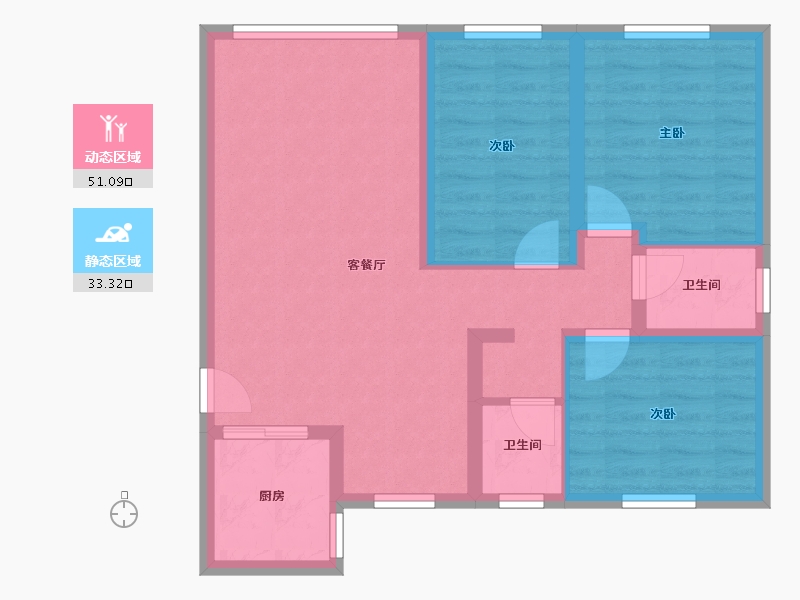 广东省-珠海市-瀚高花园-77.18-户型库-动静分区