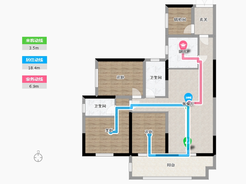 贵州省-安顺市-人和苑-108.06-户型库-动静线