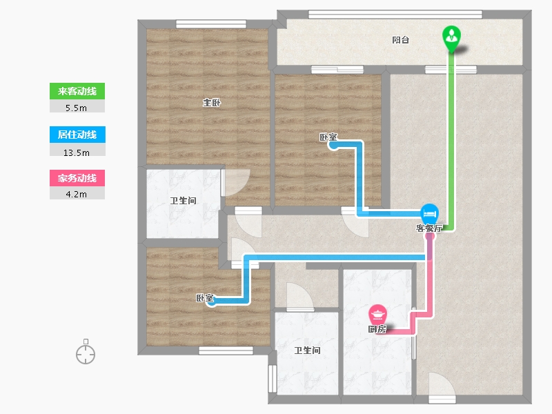 河南省-南阳市-玉和园-104.00-户型库-动静线