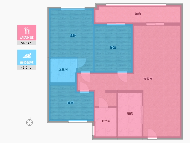 河南省-南阳市-玉和园-104.00-户型库-动静分区