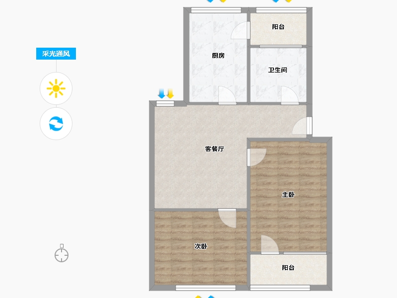 河北省-保定市-永济秀园-80.00-户型库-采光通风