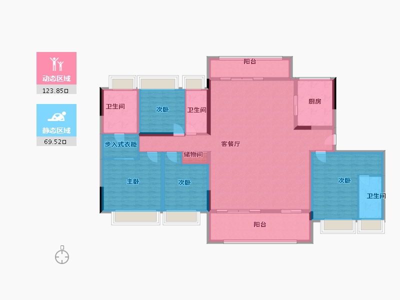 江苏省-南通市-龙信骏园-176.00-户型库-动静分区