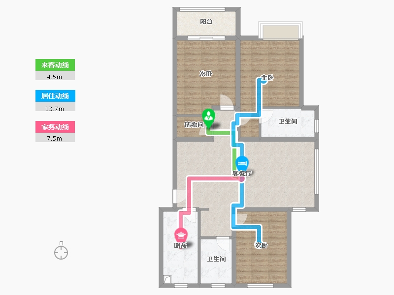 山西省-太原市-香颂住宅小区-104.00-户型库-动静线