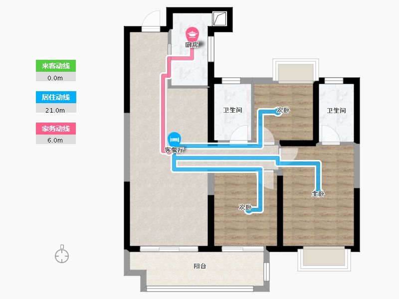 湖北省-宜昌市-保利山海大观-88.80-户型库-动静线