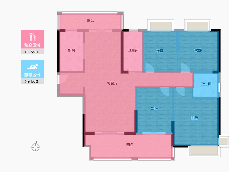 湖南省-怀化市-大汉龙城-140.00-户型库-动静分区