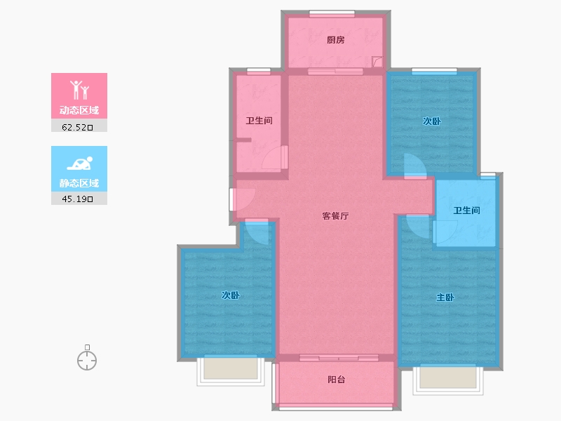 河北省-衡水市-桃城华庭-96.00-户型库-动静分区