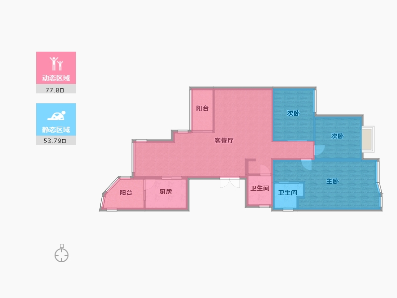 浙江省-温州市-长盛嘉园-126.00-户型库-动静分区