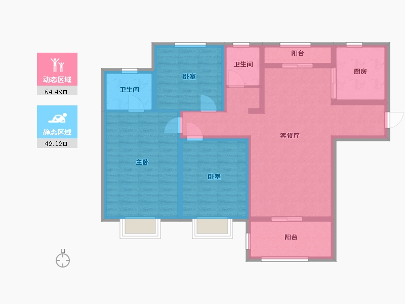 河南省-洛阳市-和昌御水湾-101.60-户型库-动静分区