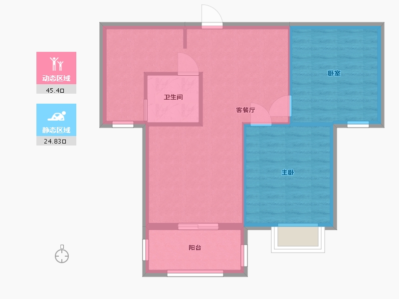 湖北省-武汉市-东建金海湾-62.05-户型库-动静分区