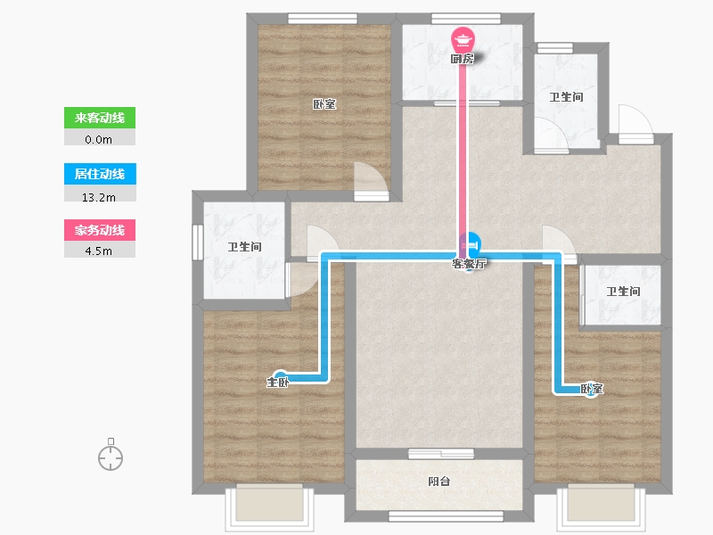 河北省-石家庄市-文昌园-106.41-户型库-动静线