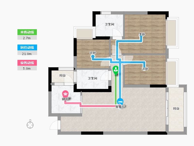 重庆-重庆市-恒大·御景半岛-二期-82.95-户型库-动静线