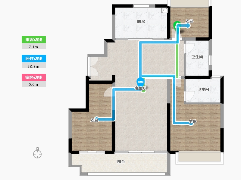 河南省-新乡市-华龙云镜-115.00-户型库-动静线