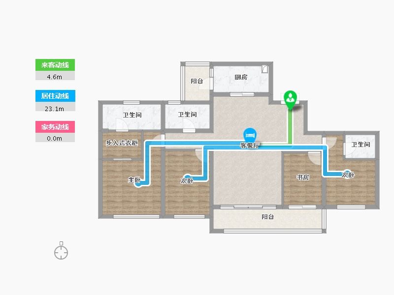 四川省-成都市-双楠悦天地-136.50-户型库-动静线