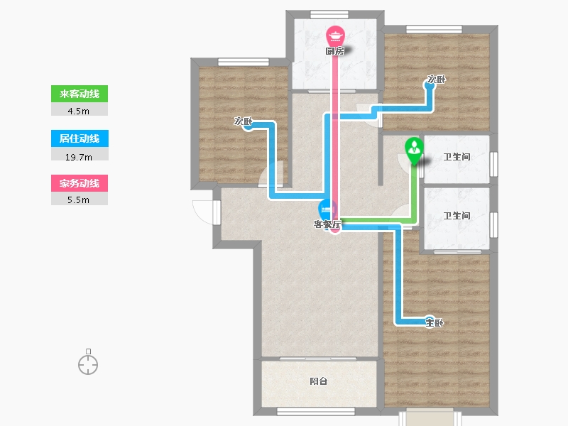 陕西省-西安市-大华锦绣前城-103.20-户型库-动静线