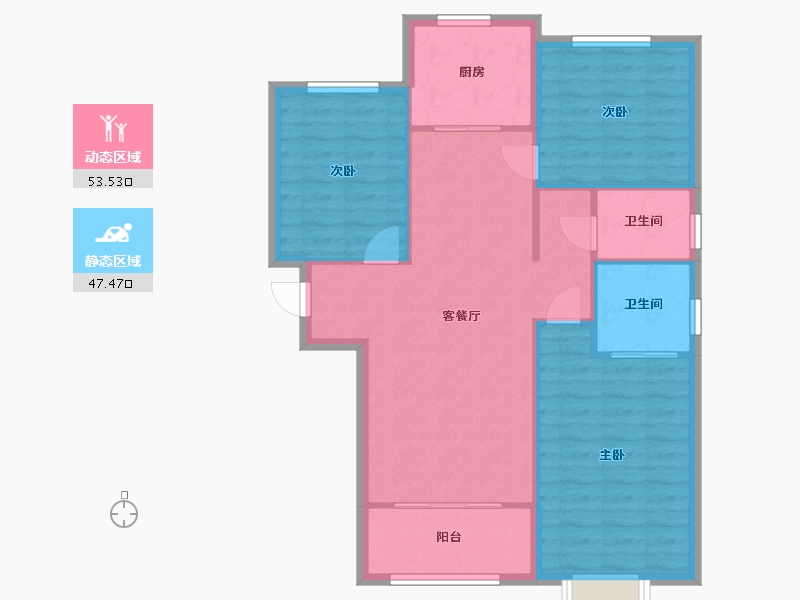 陕西省-西安市-大华锦绣前城-103.20-户型库-动静分区