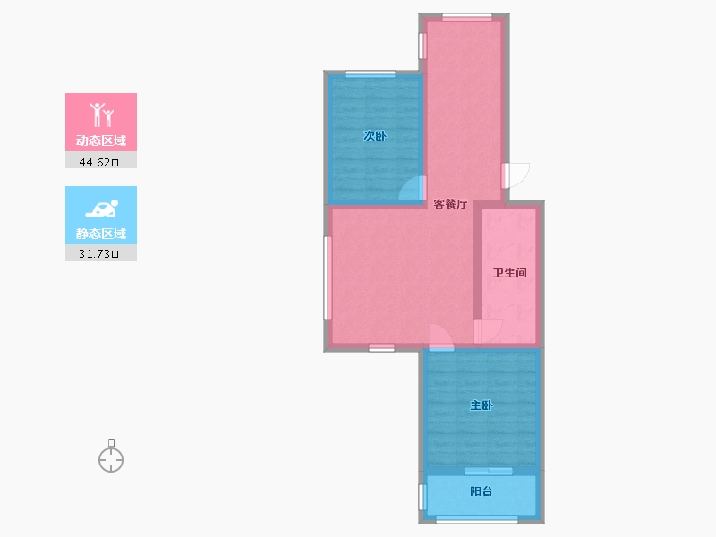 北京-北京市-秀水新村-67.77-户型库-动静分区