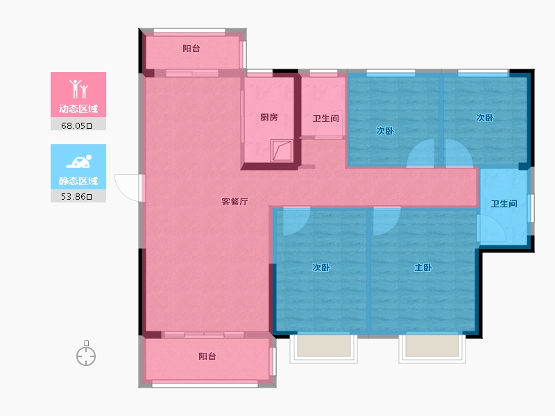 江西省-宜春市-嘉禾苑-110.00-户型库-动静分区