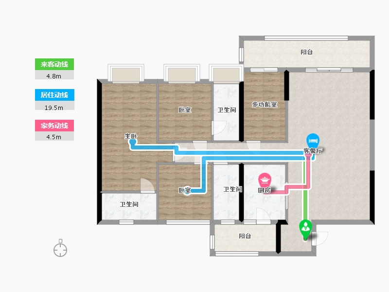 广东省-肇庆市-金沙1号-130.40-户型库-动静线