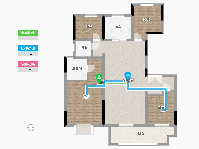 浙江省-湖州市-吾悦华府-112.00-户型库-动静线