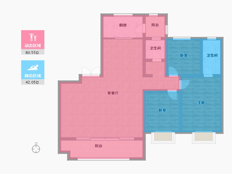 山东省-德州市-书香庭院-110.00-户型库-动静分区