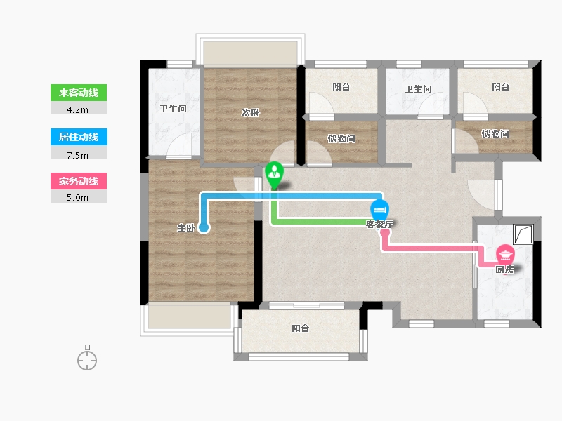 广东省-广州市-越秀星樾TOD-88.00-户型库-动静线