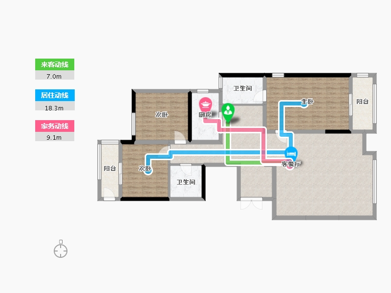 陕西省-榆林市-河汇府-139.20-户型库-动静线