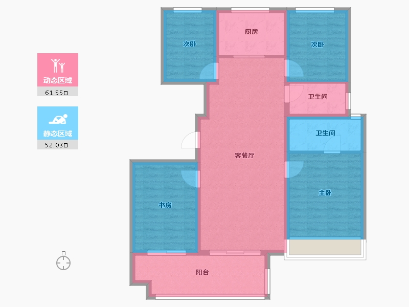 四川省-泸州市-青云台-101.60-户型库-动静分区