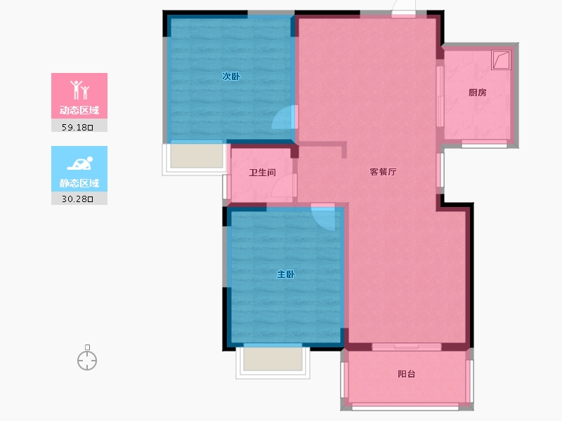 安徽省-滁州市-桂花苑-80.00-户型库-动静分区